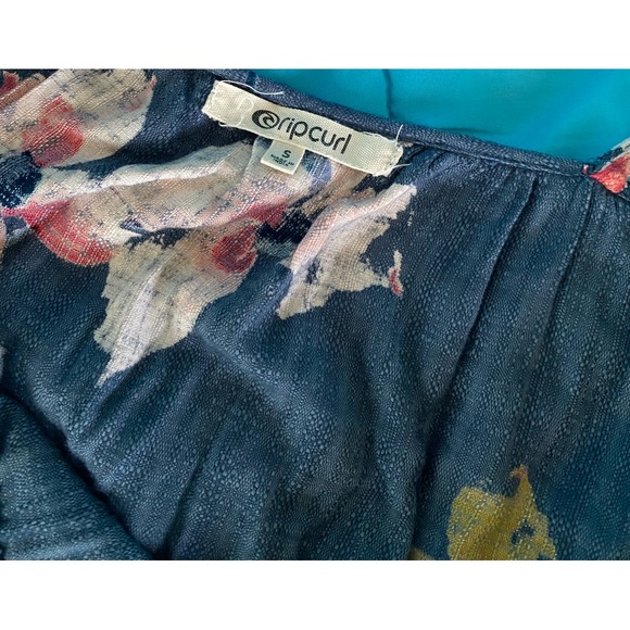 Rip Curl blue maxi dress small with button front - Picture 3 of 6